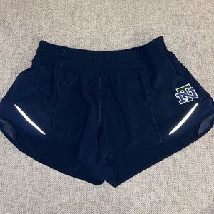 True Navy Lululemon Hotty Hot High-Rise Lined Short 2.5”